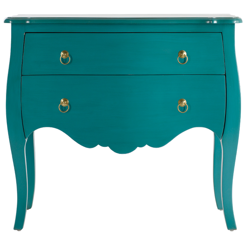 Комод с изогнутыми ножками L.XV CHEST OF DRAWERS Marcelle Тёмно-бирюзовый Бирюзовый Золотой Комод с изогнутыми ножками L.XV CHEST OF DRAWERS Marcelle Тёмно-бирюзовый Бирюзовый Золотой в Рязани | Loft Concept