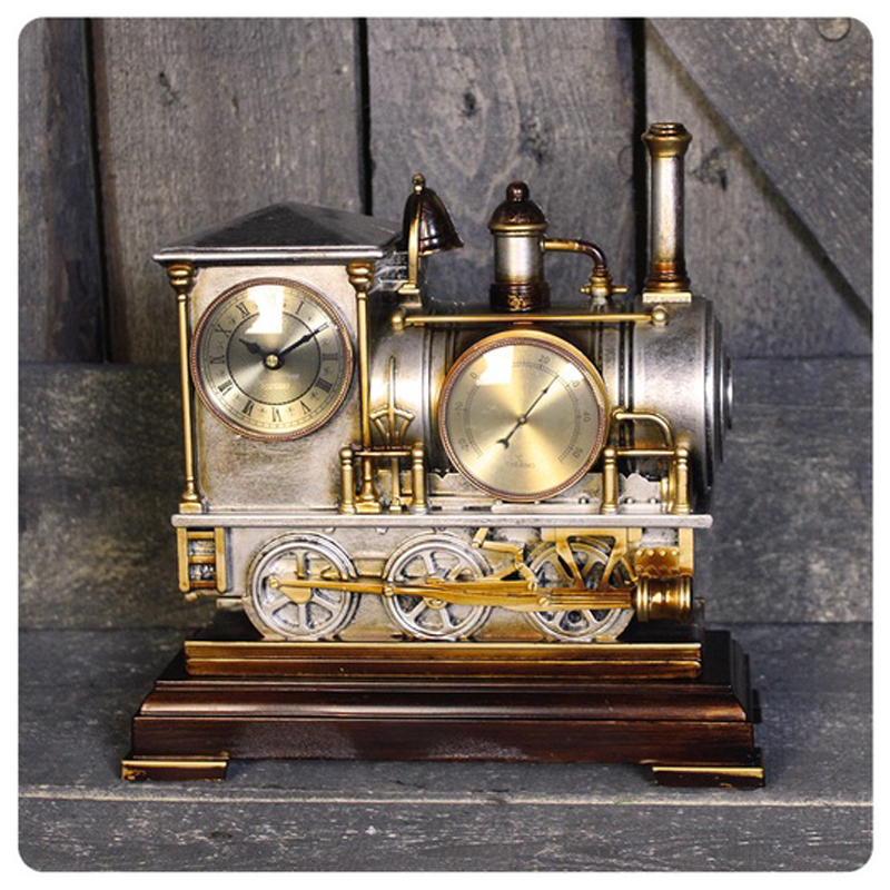 Часы Locomotive Clock Золотой Серебряный Часы Locomotive Clock Золотой Серебряный в Рязани | Loft Concept