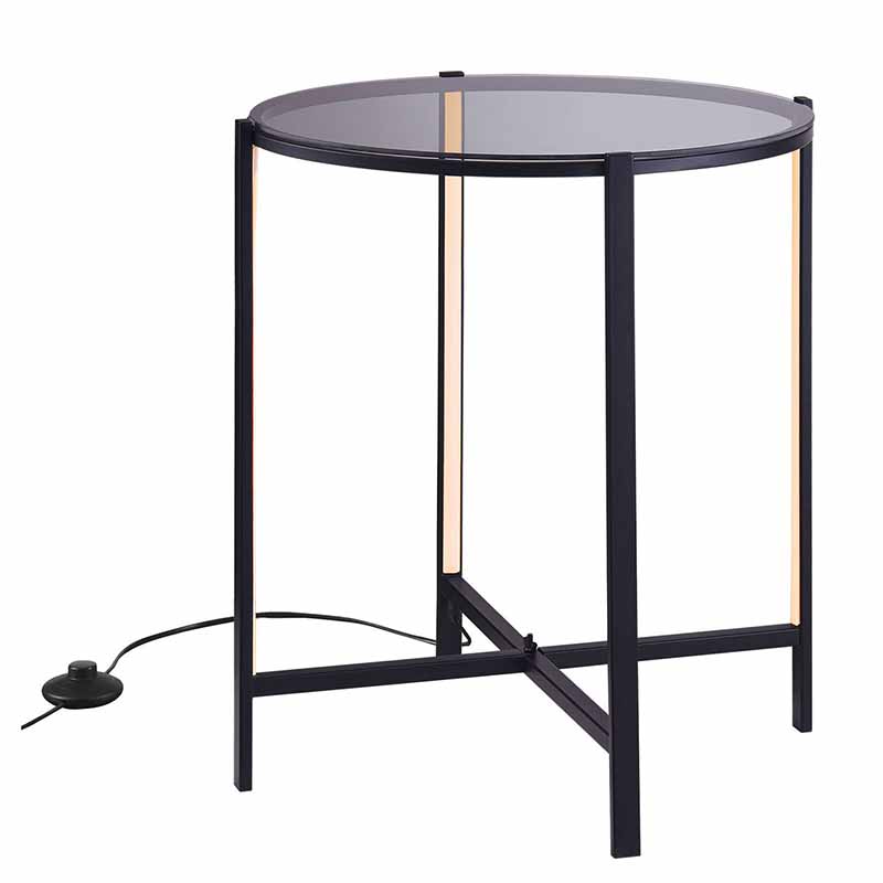 Приставной стол Galia Side Table Black LED Черный Приставной стол Galia Side Table Black LED Черный в Рязани | Loft Concept