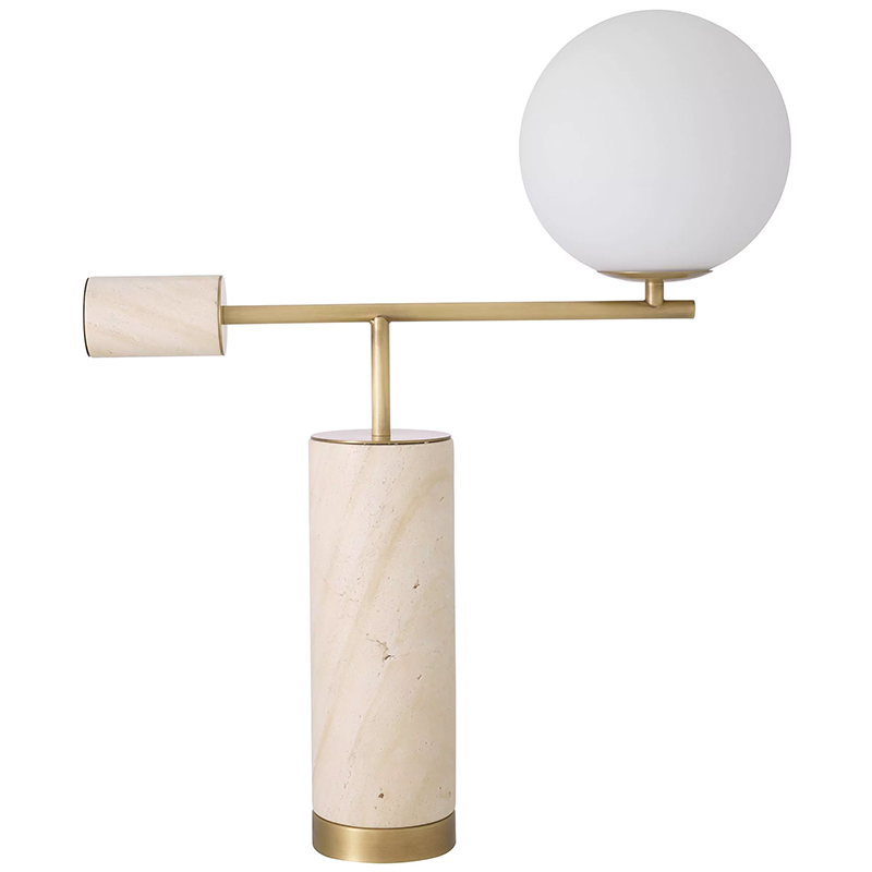 Настольная лампа Eichholtz Table Lamp Xperience White Бежевый Белый Латунь Настольная лампа Eichholtz Table Lamp Xperience White Бежевый Белый Латунь в Рязани | Loft Concept