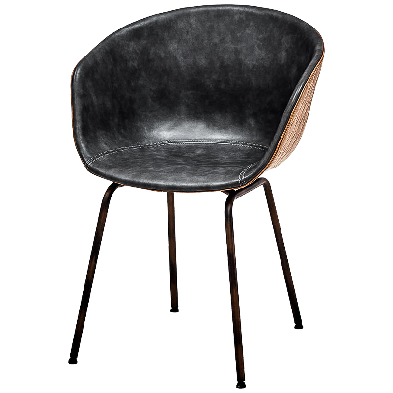 Стул Combi Caramel and Graphite Stool Черный Карамель Темная бронза Стул Combi Caramel and Graphite Stool Черный Карамель Темная бронза в Рязани | Loft Concept