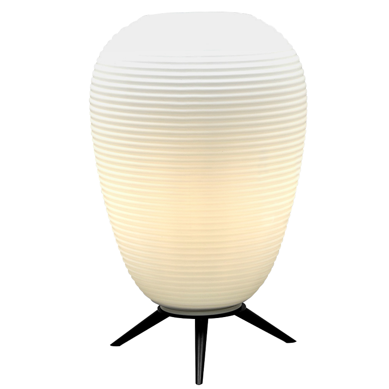 Настольная лампа в японском стиле Muir Glass Paper Lamp Белый Черный Настольная лампа в японском стиле Muir Glass Paper Lamp Белый Черный в Рязани | Loft Concept