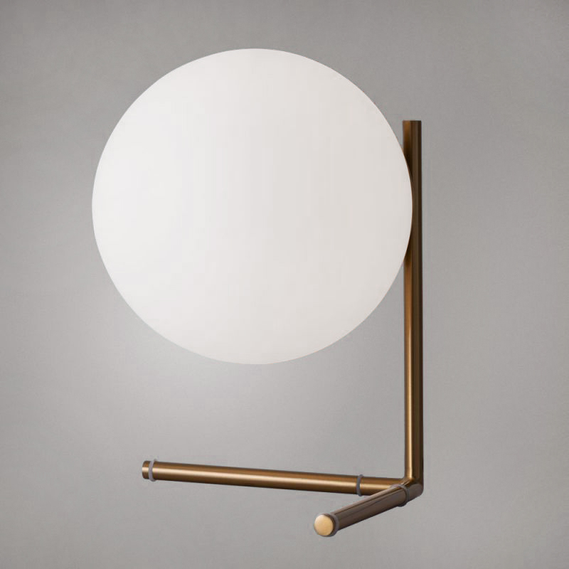 Настольная лампа IC Lighting Flos Table brass Латунь Прозрачный белый Настольная лампа IC Lighting Flos Table brass Латунь Прозрачный белый в Рязани | Loft Concept