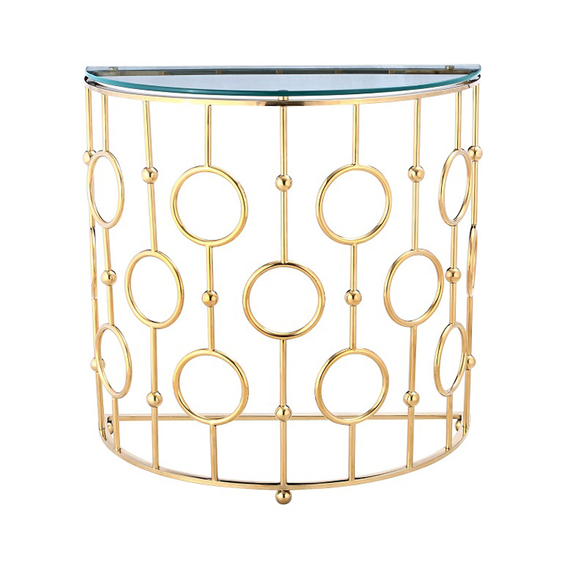 Консоль Console Insignia Rings gold Золотой Консоль Console Insignia Rings gold Золотой в Рязани | Loft Concept