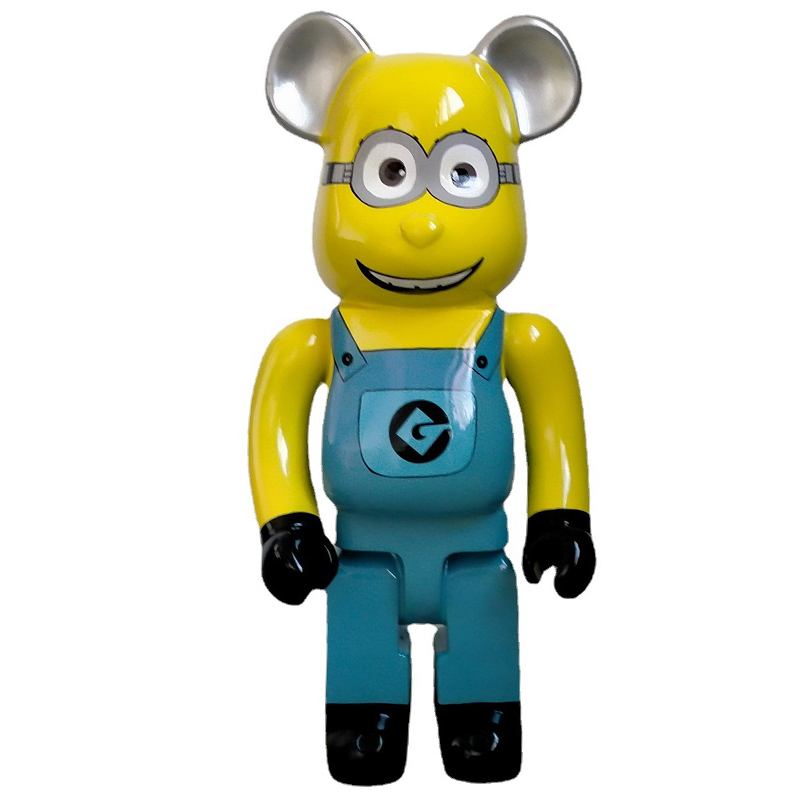 Статуэтка Bearbrick Minion Dave Синий Желтый Черный Статуэтка Bearbrick Minion Dave Синий Желтый Черный в Рязани | Loft Concept