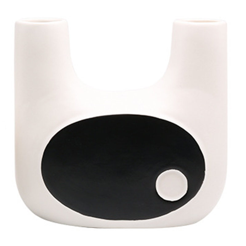 Ваза Molecule Collection Kyou Vase Белый Черный Ваза Molecule Collection Kyou Vase Белый Черный в Рязани | Loft Concept