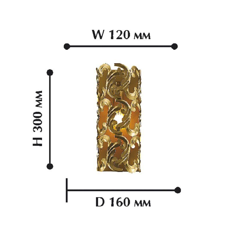 Ажурное бра цвета золота Gold Leaves Ажурное бра цвета золота Gold Leaves в Рязани