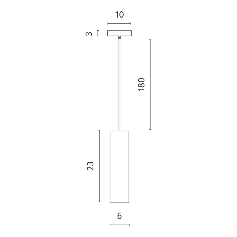 Подвесной светильник в форме цилиндра Douro Light черный бетон в Рязани