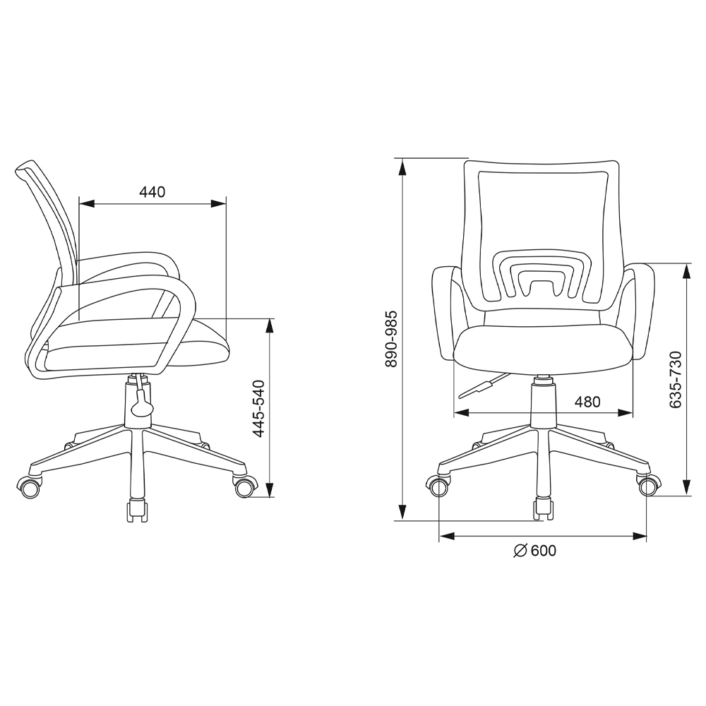 Офисное кресло с основанием из белого пластика Desk chairs Green Офисное кресло с основанием из белого пластика Desk chairs Green в Рязани