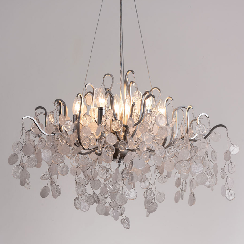 Люстра FAIRYTREE Chandelier Silver 80 Серебряный Прозрачное Стекло Люстра FAIRYTREE Chandelier Silver 80 Серебряный Прозрачное Стекло в Рязани | Loft Concept