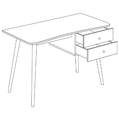 Письменный стол с принтом на ящиках Elise Desk Письменный стол с принтом на ящиках Elise Desk в Рязани