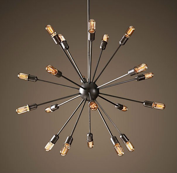 Люстра Loft Industrial Sputnik Chandelier 100 Черный Люстра Loft Industrial Sputnik Chandelier 100 Черный в Рязани | Loft Concept