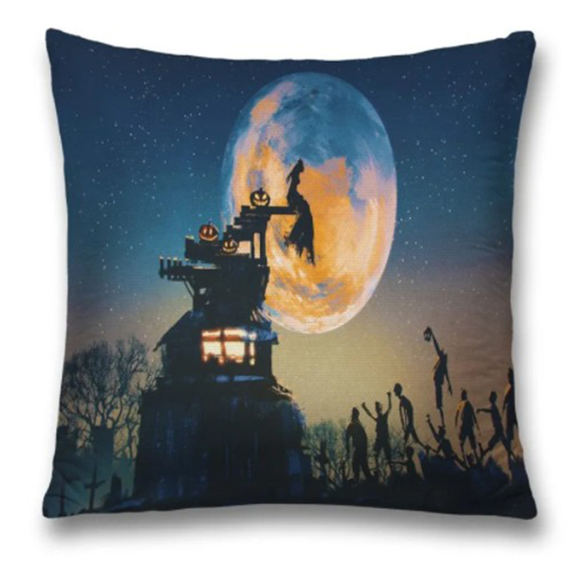 Подушка Halloween Rise Zombie Черный Синий Подушка Halloween Rise Zombie Черный Синий в Рязани | Loft Concept