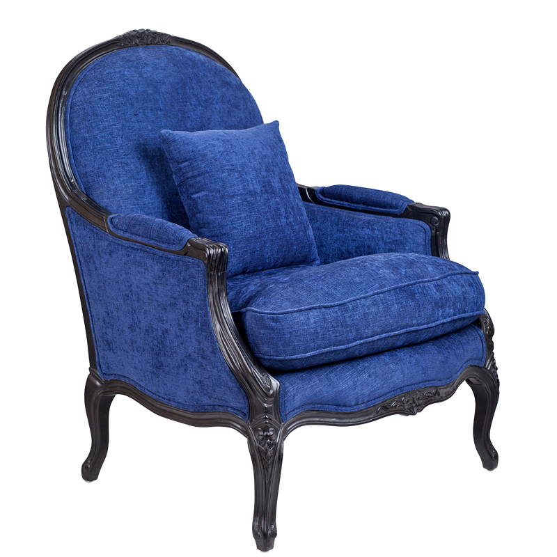 Кресло Bernard Armchair blue Синий Кресло Bernard Armchair blue Синий в Рязани | Loft Concept