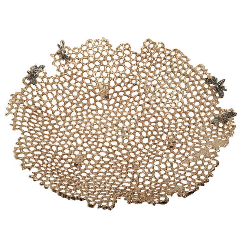 Поднос Honeycomb Золотой Поднос Honeycomb Золотой в Рязани | Loft Concept
