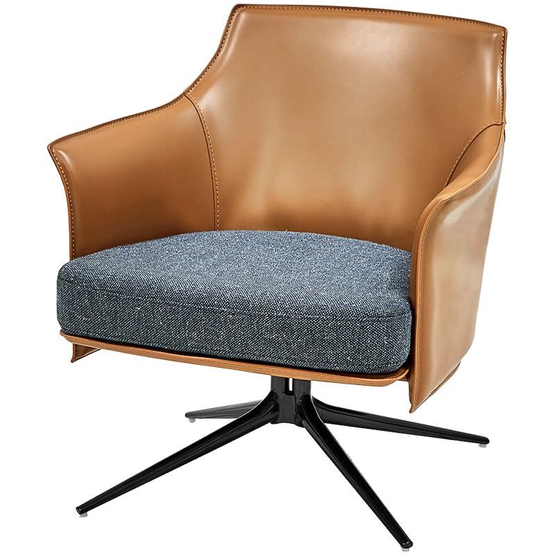 Кресло Badru Chair Серый Черный Карамель в Рязани | Loft Concept 