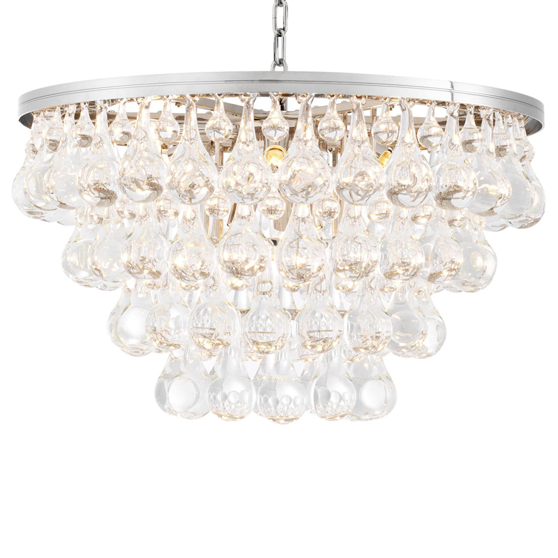 Люстра Eichholtz Chandelier Bolzano Никель Прозрачный Люстра Eichholtz Chandelier Bolzano Никель Прозрачный в Рязани | Loft Concept