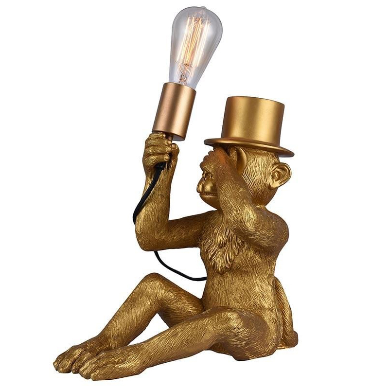 Настольная лампа Circus Monkey Table lamp Золотой Черный Настольная лампа Circus Monkey Table lamp Золотой Черный в Рязани | Loft Concept