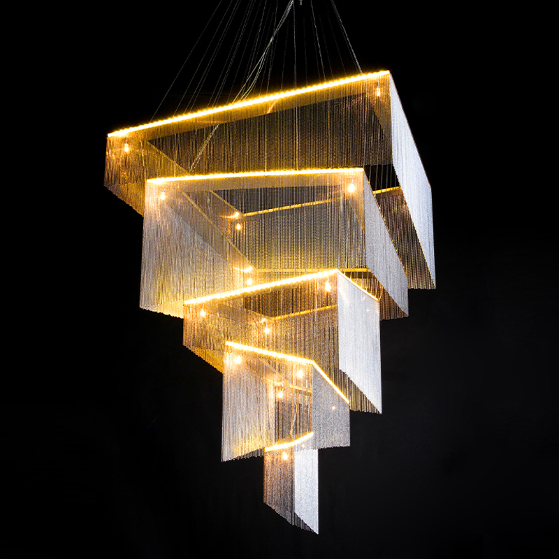 Люстра Золотые цепочки Willowlamp Geometric Storm Gold Золотой Люстра Золотые цепочки Willowlamp Geometric Storm Gold Золотой в Рязани | Loft Concept