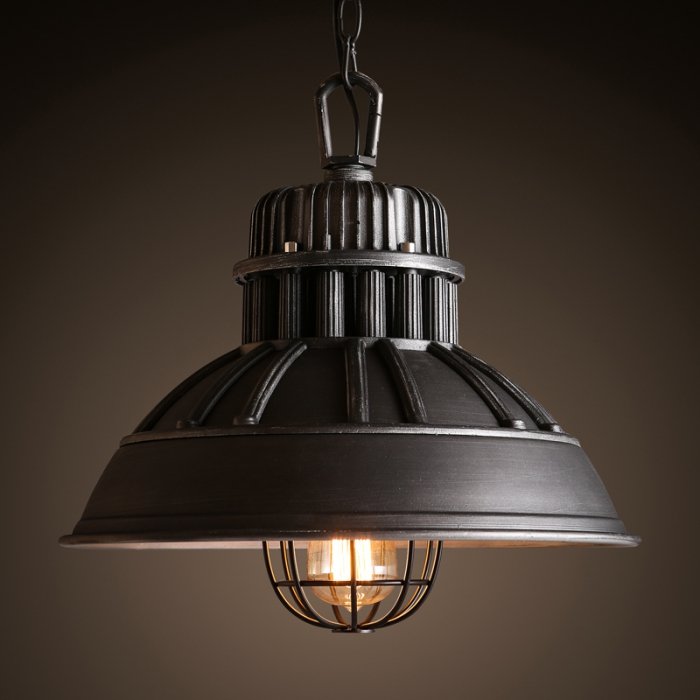 Подвесной светильник Loft Industrial Metal Cage Elder Черный Подвесной светильник Loft Industrial Metal Cage Elder Черный в Рязани | Loft Concept