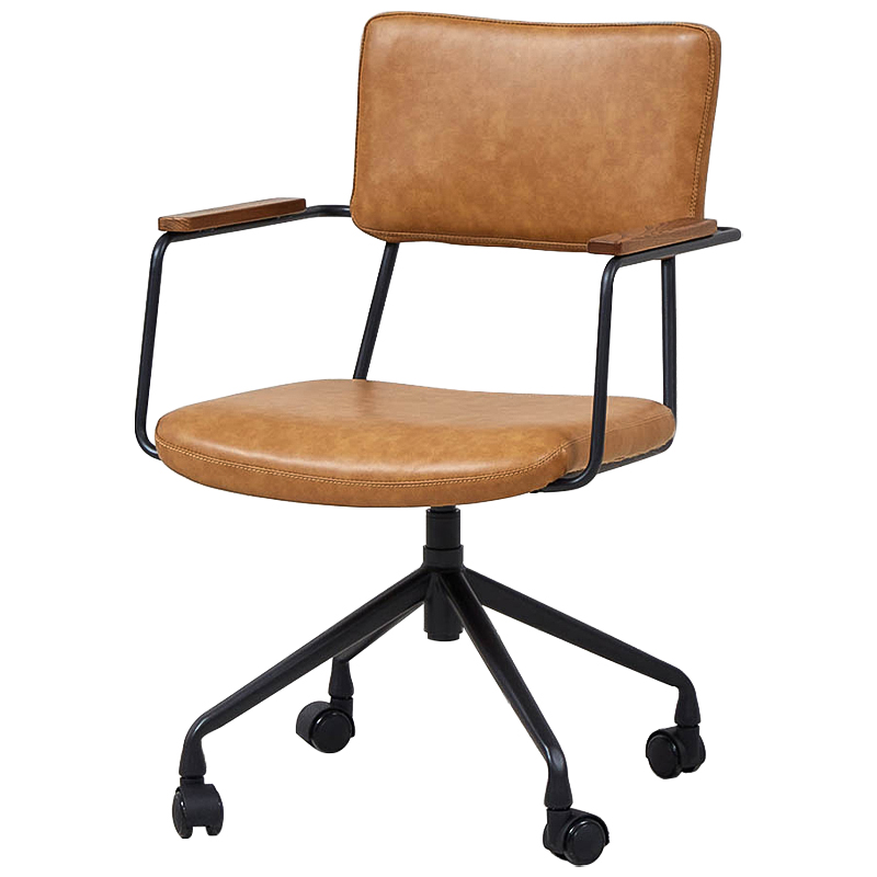 Кресло на колесах Ryan Loft Chair Коричневый Черный Кресло на колесах Ryan Loft Chair Коричневый Черный в Рязани | Loft Concept