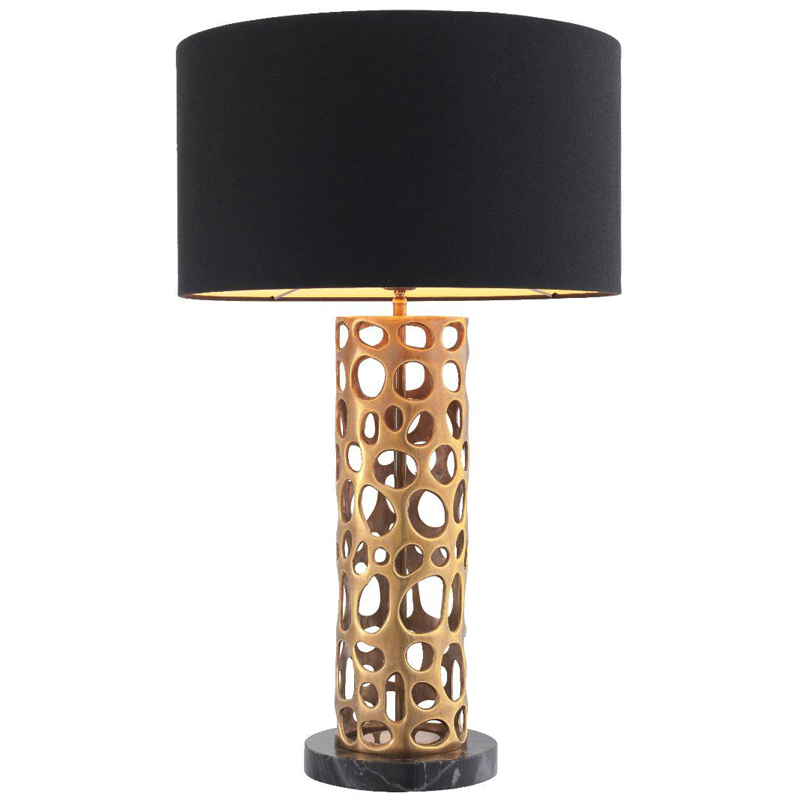 Настольная лампа Eichholtz Table Lamp Dix Brass Черный Винтажная латунь Черный Мрамор Nero Золотой Настольная лампа Eichholtz Table Lamp Dix Brass Черный Винтажная латунь Черный Мрамор Nero Золотой в Рязани | Loft Concept