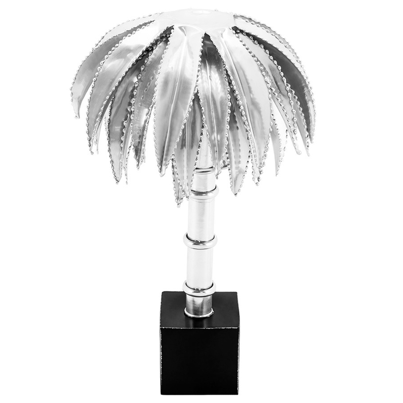 Настольная лампа TABLE LAMP PALMERY silver 30 Серебряный Черный Настольная лампа TABLE LAMP PALMERY silver 30 Серебряный Черный в Рязани | Loft Concept