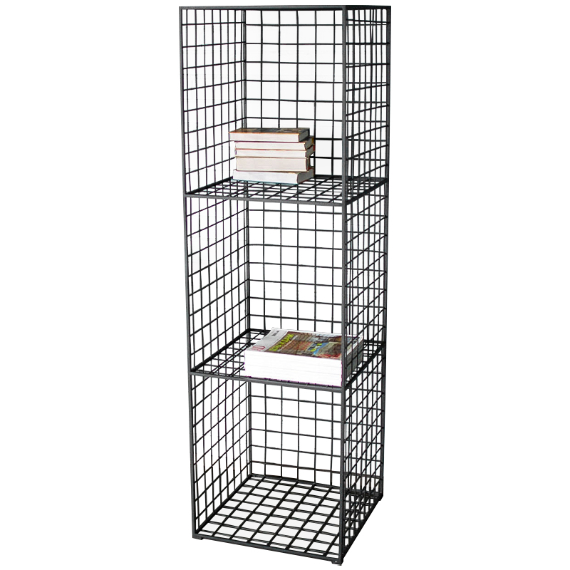 Стеллаж Carney Black Industrial Metal Rust Rack Черный Стеллаж Carney Black Industrial Metal Rust Rack Черный в Рязани | Loft Concept