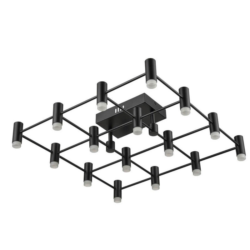 Потолочный светильник Rigor & Conciseness Lighting Round Plafond Black Белый Черный в Рязани | Loft Concept 