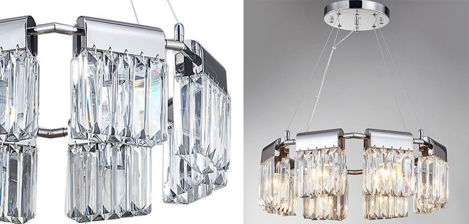 Люстра Crystal Pendants chrome 8 Люстра Crystal Pendants chrome 8 - Loft-Concept в Рязани