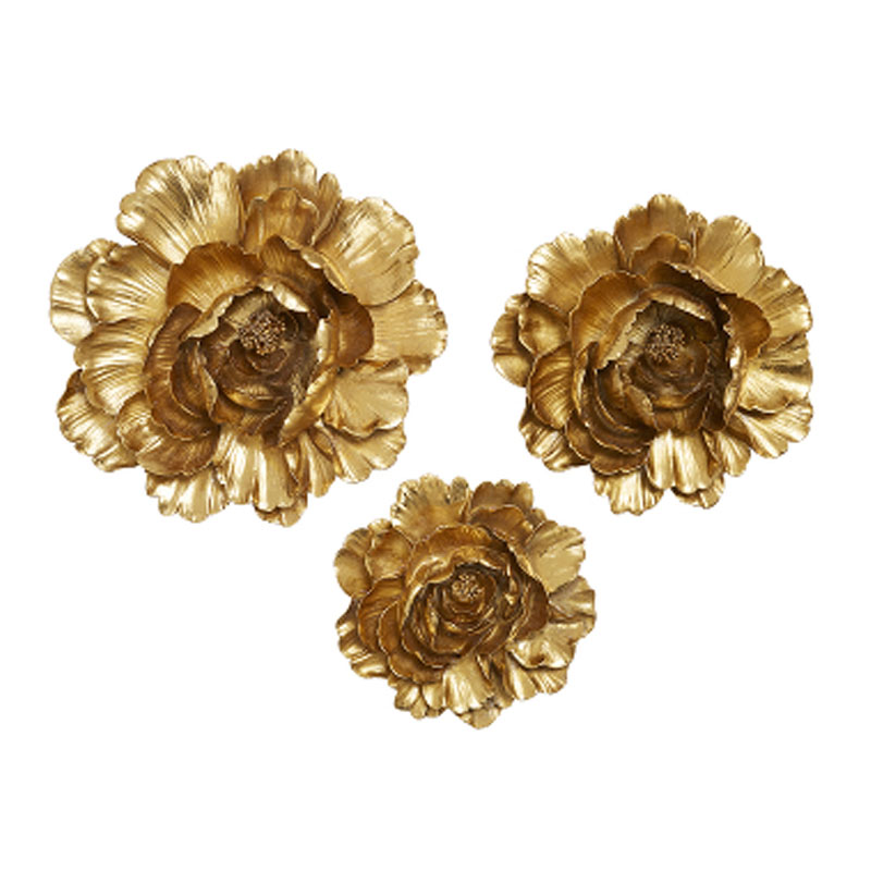 Аксессуар на стену Decor Flowers Rose Hip gold Золотой Аксессуар на стену Decor Flowers Rose Hip gold Золотой в Рязани | Loft Concept