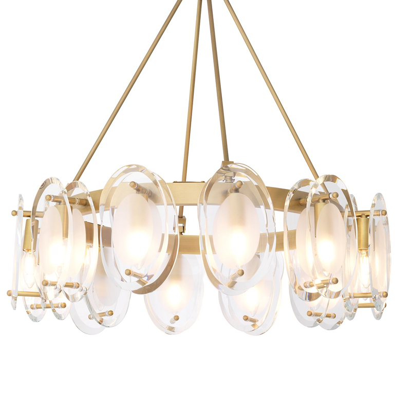 Люстра Eichholtz Chandelier Sublime Латунь Античная полированная Прозрачный Люстра Eichholtz Chandelier Sublime Латунь Античная полированная Прозрачный в Рязани | Loft Concept