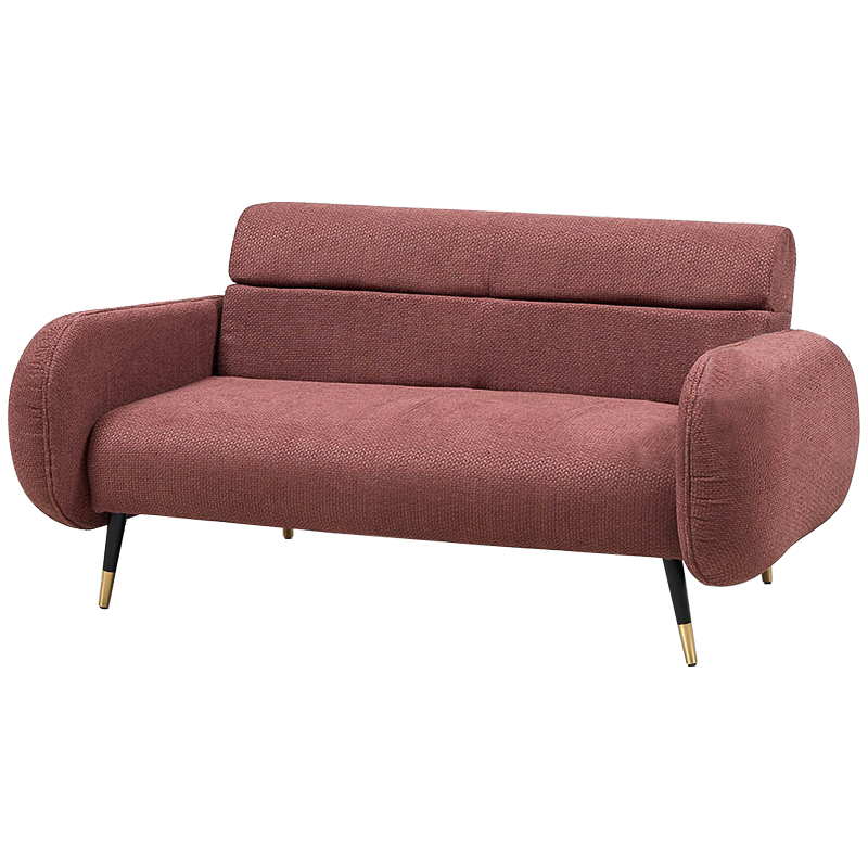 Диван Hebert Sofa Red M Красный Красный Черный Латунь Диван Hebert Sofa Red M Красный Красный Черный Латунь в Рязани | Loft Concept