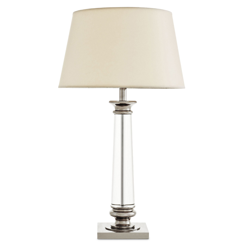 Настольная лампа Eichholtz Table Lamp Dylan Прозрачный Кремовый Никель в Рязани | Loft Concept 