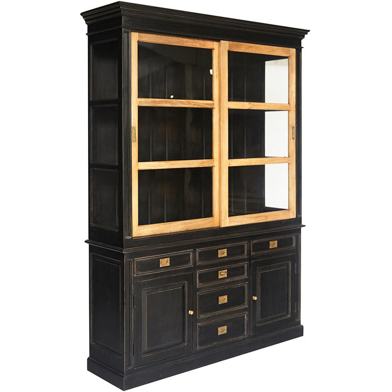Витрина Provence Sylvie Showcase small Черный Древесина Витрина Provence Sylvie Showcase small Черный Древесина в Рязани | Loft Concept
