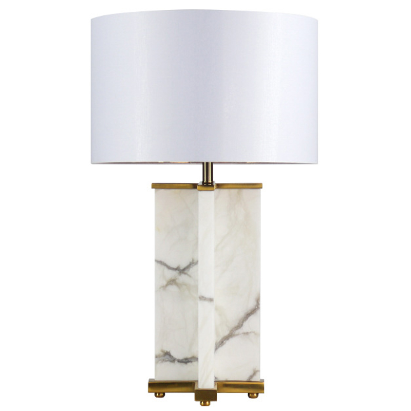Настольная лампа Cecily Marble Table Lamp Белый Белый Мрамор Bianco Латунь Настольная лампа Cecily Marble Table Lamp Белый Белый Мрамор Bianco Латунь в Рязани | Loft Concept