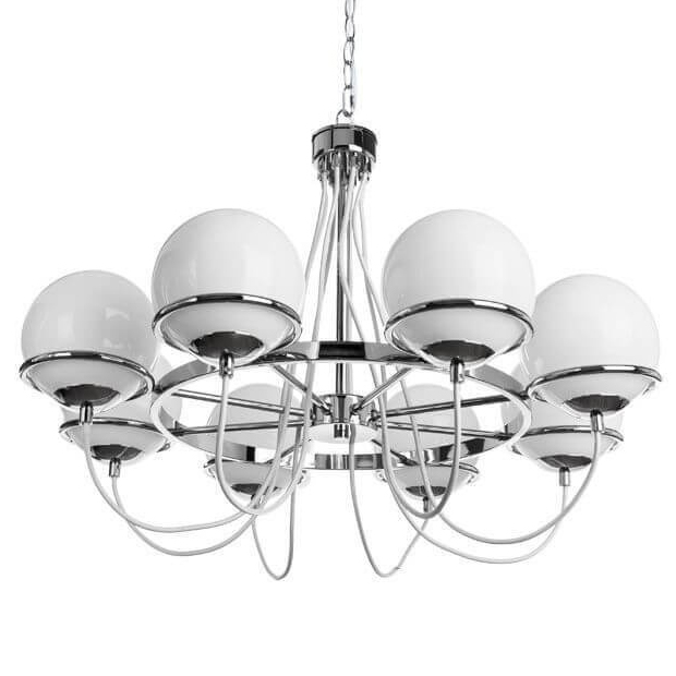 Люстра Melissa Chandelier Chromium Хром Белый Люстра Melissa Chandelier Chromium Хром Белый в Рязани | Loft Concept
