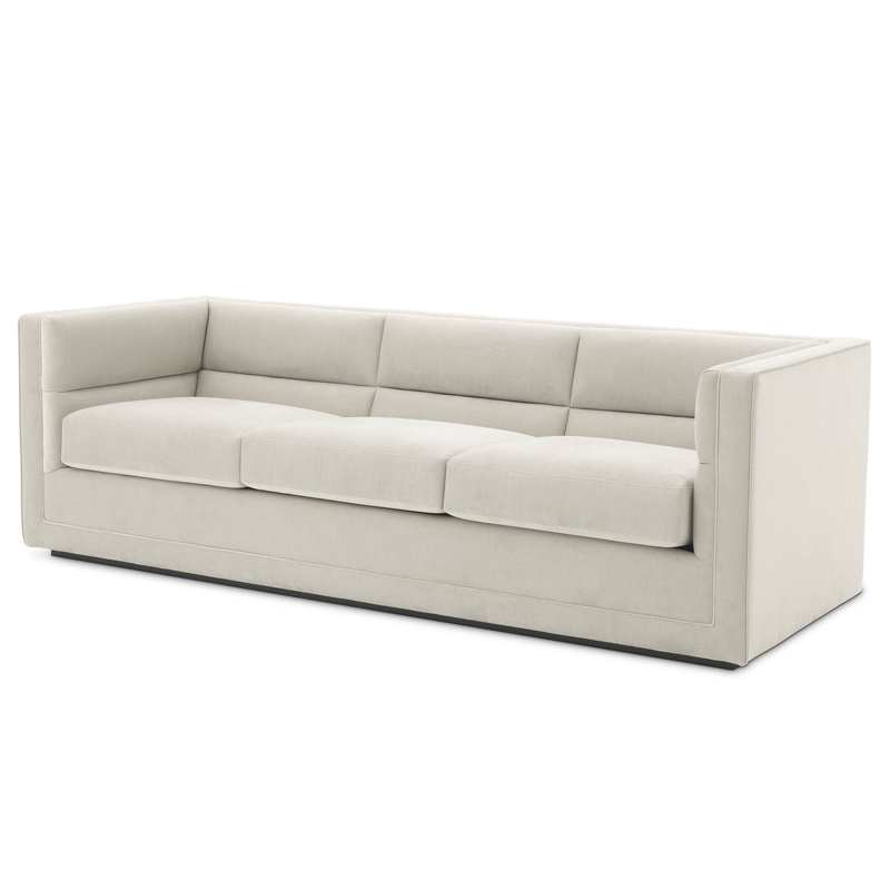 Диван Eichholtz Sofa Adonia Бежево-серый Черный Диван Eichholtz Sofa Adonia Бежево-серый Черный в Рязани | Loft Concept