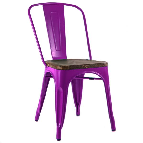 Кухонный стул Tolix Chair Wood Purple Пурпурный Пурпурный Коричневый Кухонный стул Tolix Chair Wood Purple Пурпурный Пурпурный Коричневый в Рязани | Loft Concept