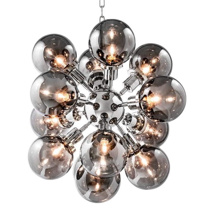 Люстра Chandelier Ludlow Nickel Никель Дымчатый (Smoke) Люстра Chandelier Ludlow Nickel Никель Дымчатый (Smoke) в Рязани | Loft Concept