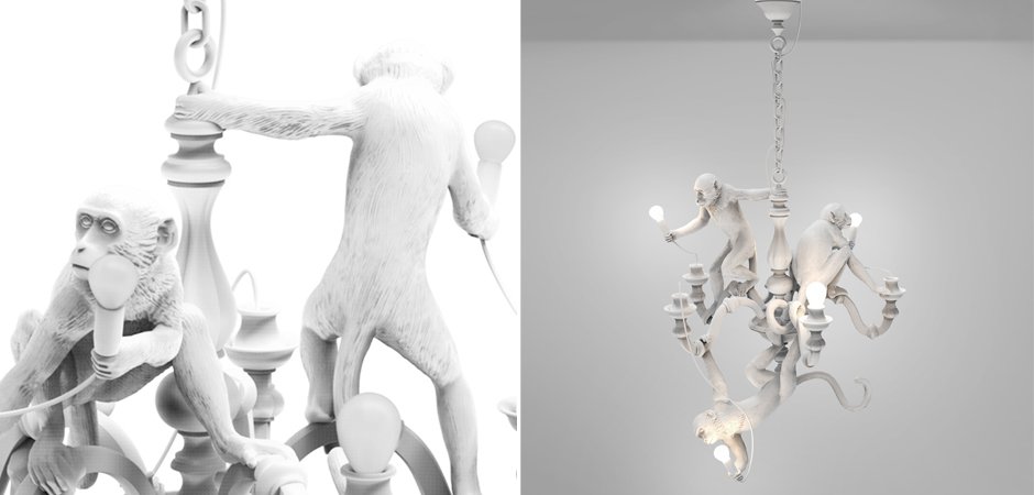 Люстра Seletti Monkey Chandelier White Люстра Seletti Monkey Chandelier White - Loft-Concept в Рязани