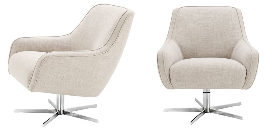 Кресло Eichholtz Swivel Chair Serena Natural Кресло Eichholtz Swivel Chair Serena Natural - Loft-Concept в Рязани