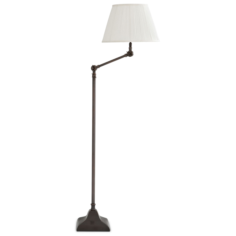 Торшер Eichholtz Floor Lamp Medea Темная бронза Белый Торшер Eichholtz Floor Lamp Medea Темная бронза Белый в Рязани | Loft Concept
