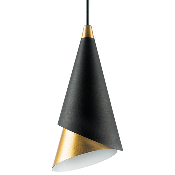 Подвесной светильник Lucio Black and Gold One Черный Золотой Подвесной светильник Lucio Black and Gold One Черный Золотой в Рязани | Loft Concept