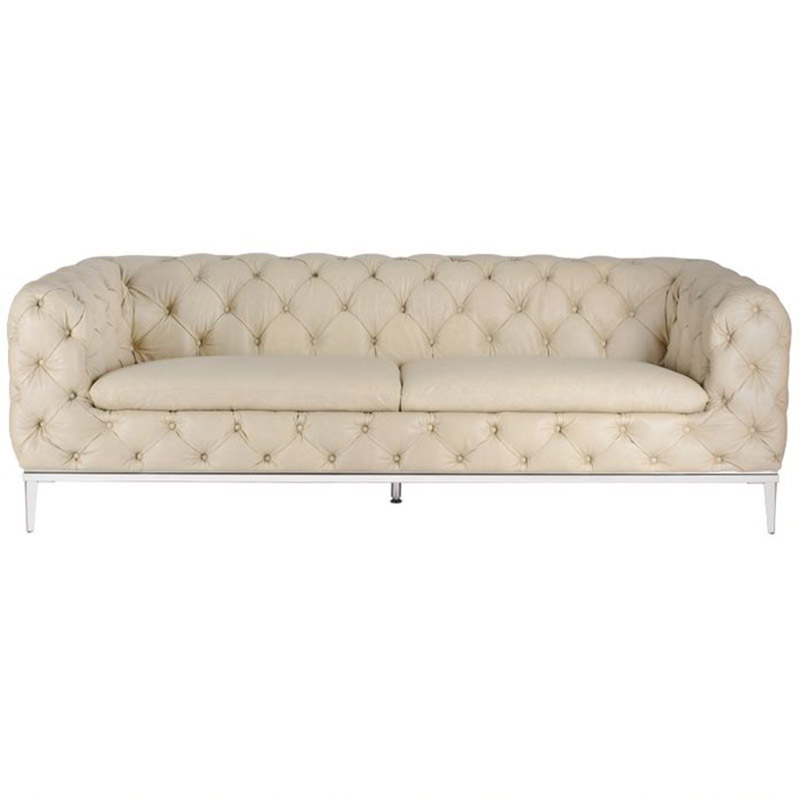 Диван Dorsten Sofa leather Молочный Диван Dorsten Sofa leather Молочный в Рязани | Loft Concept