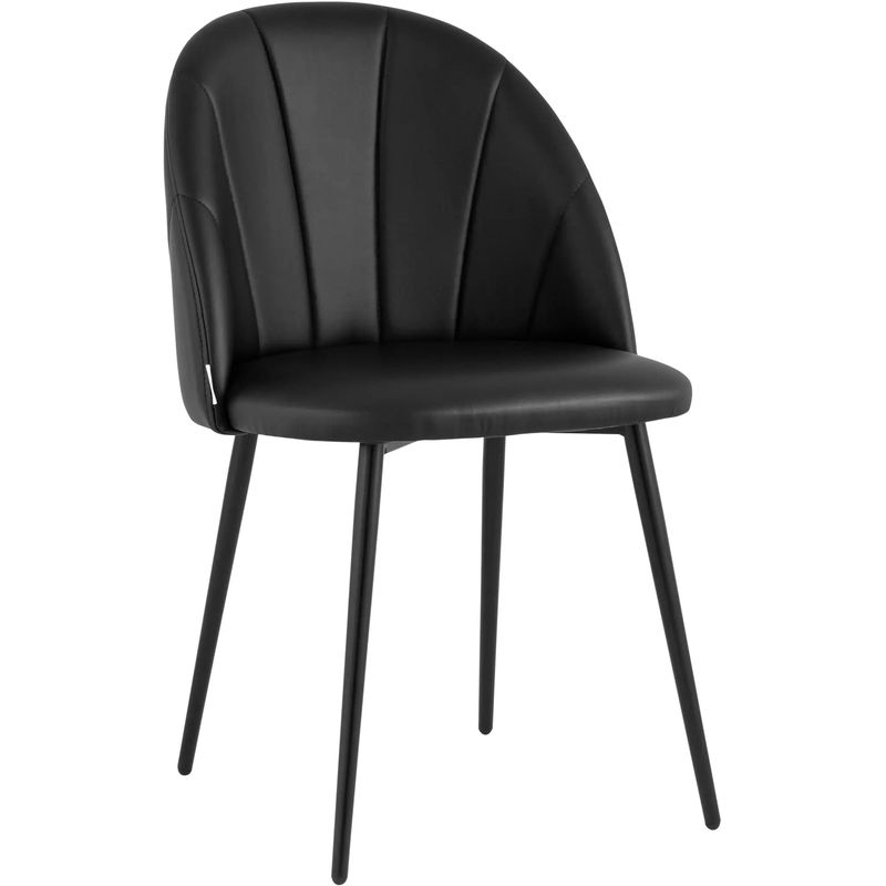 Стул Balsari S Chair Черная Экокожа Черный в Рязани | Loft Concept 