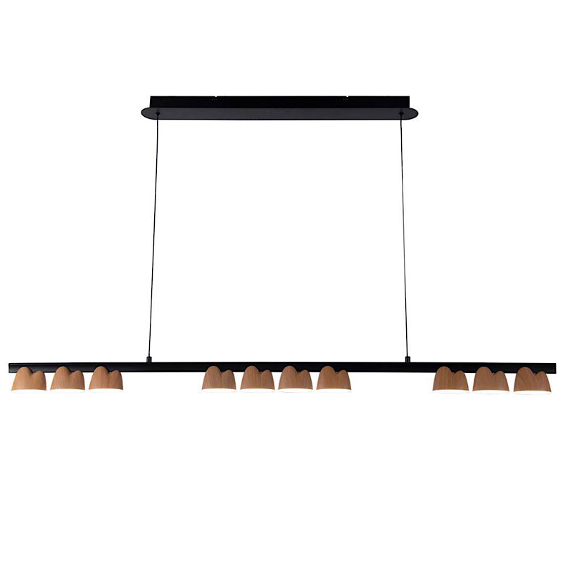 Люстра Collection Wooden Eco Light 135 Черный матовый Прозрачный в Рязани | Loft Concept 
