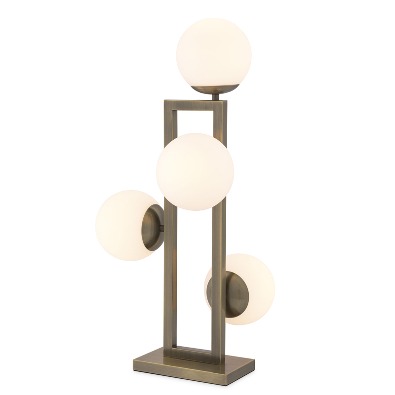 Настольная лампа Eichholtz Table Lamp Pascal brass Латунь Белое матовое стекло Настольная лампа Eichholtz Table Lamp Pascal brass Латунь Белое матовое стекло в Рязани | Loft Concept