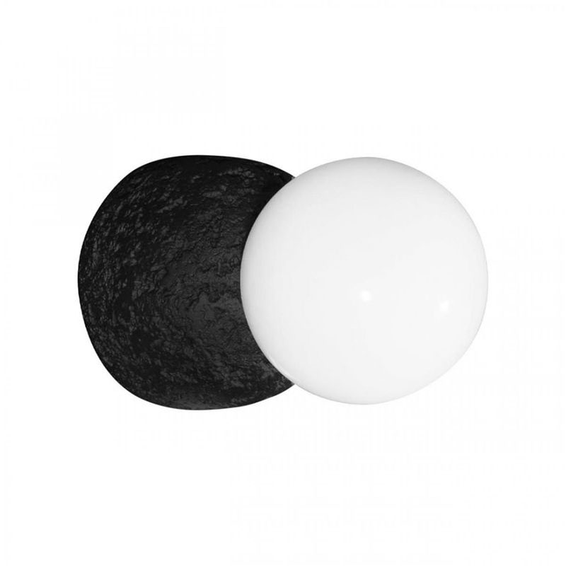 Бра Sea foam Black диаметр 10 Белый Черный Бра Sea foam Black диаметр 10 Белый Черный в Рязани | Loft Concept