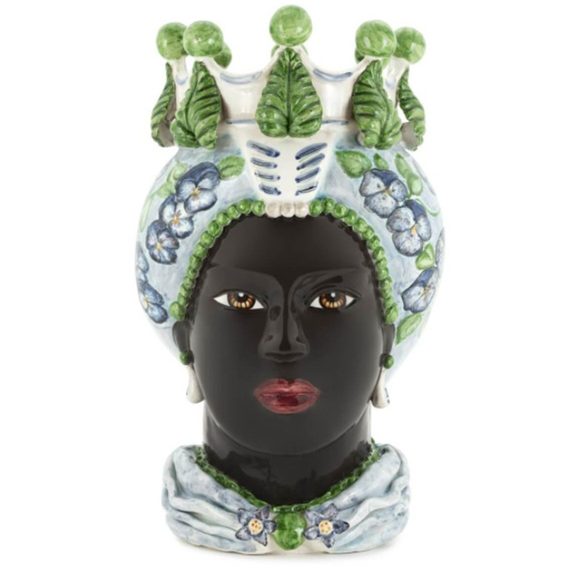 Ваза VASE MORO LADY VIOLET Черный Зеленый Фиолетовый Голубой Ваза VASE MORO LADY VIOLET Черный Зеленый Фиолетовый Голубой в Рязани | Loft Concept